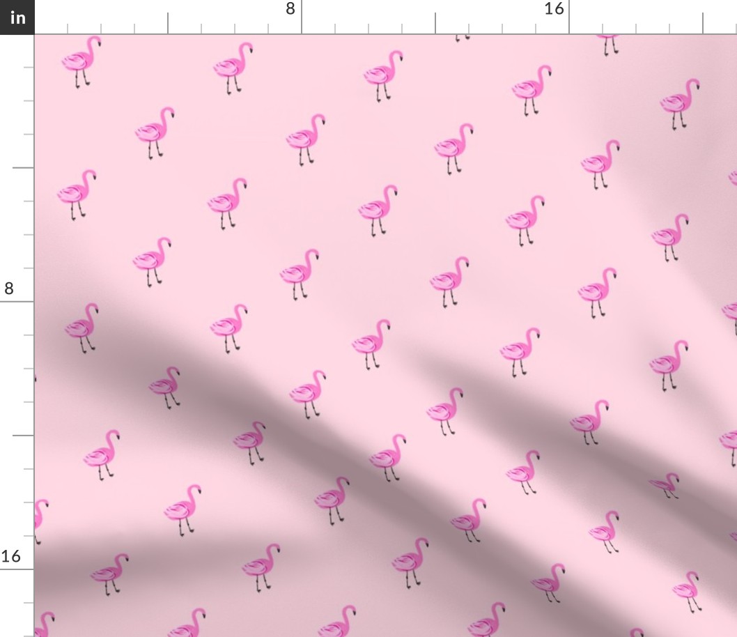 Flamingo flamingo fabric // simple cute pink flamingo, baby, nursery, cute, summer preppy flamingos - pink