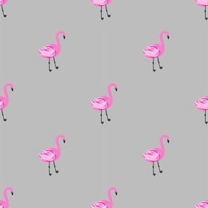 flamingo fabric // simple cute pink flamingo, baby, nursery, cute, summer preppy flamingos -grey