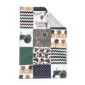 Farm//Love you till the cows come home//Hereford/Angus - Wholecloth Cheater Quilt