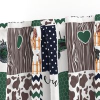 Farm//Love you till the cows come home//Hereford/Angus - Wholecloth Cheater Quilt