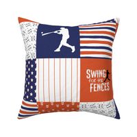 Baseball//Swing for the fences//Detroit - Wholecloth Cheater Quilt