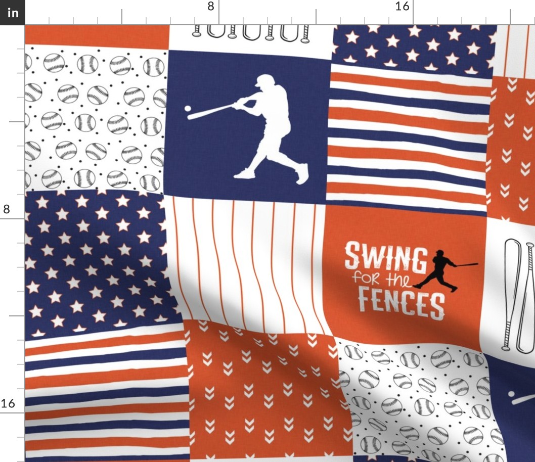 Baseball//Swing for the fences//Detroit - Wholecloth Cheater Quilt