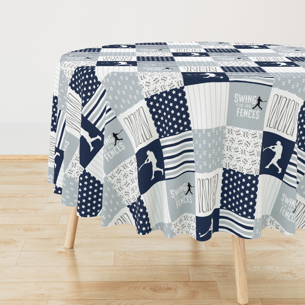 Baseball//Swing for the fences//New York - Wholecloth Cheater Quilt