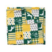 Football//Hustle Hit Never Quit//Bison - Wholecloth Cheater Quilt 