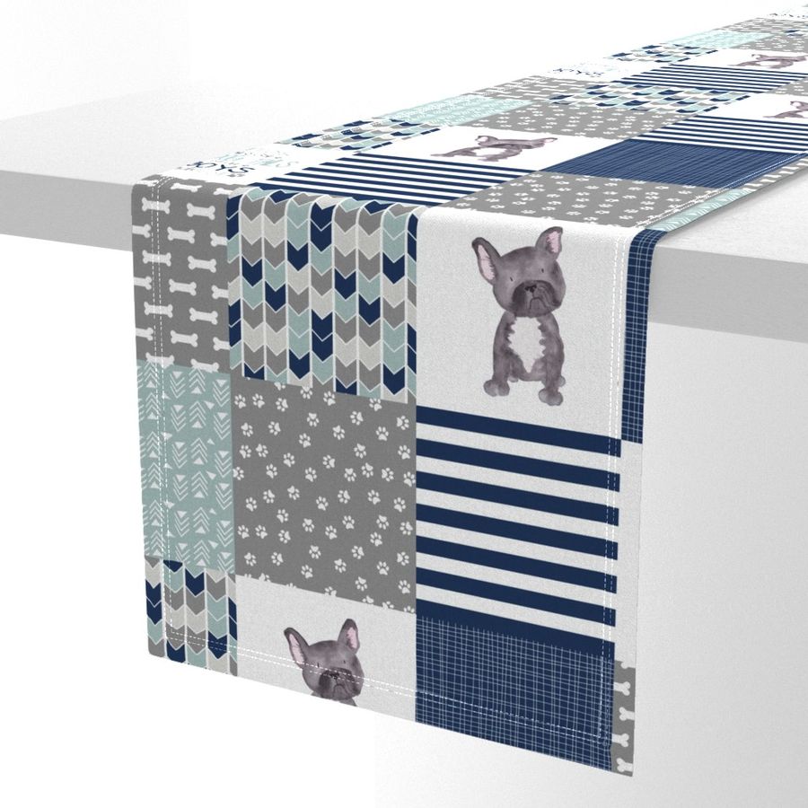 Puppy Dog Tails//Frenchie - Wholecloth Cheater Quilt