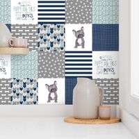 Puppy Dog Tails//Frenchie - Wholecloth Cheater Quilt