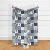 Puppy Dog Tails//Frenchie - Wholecloth Cheater Quilt