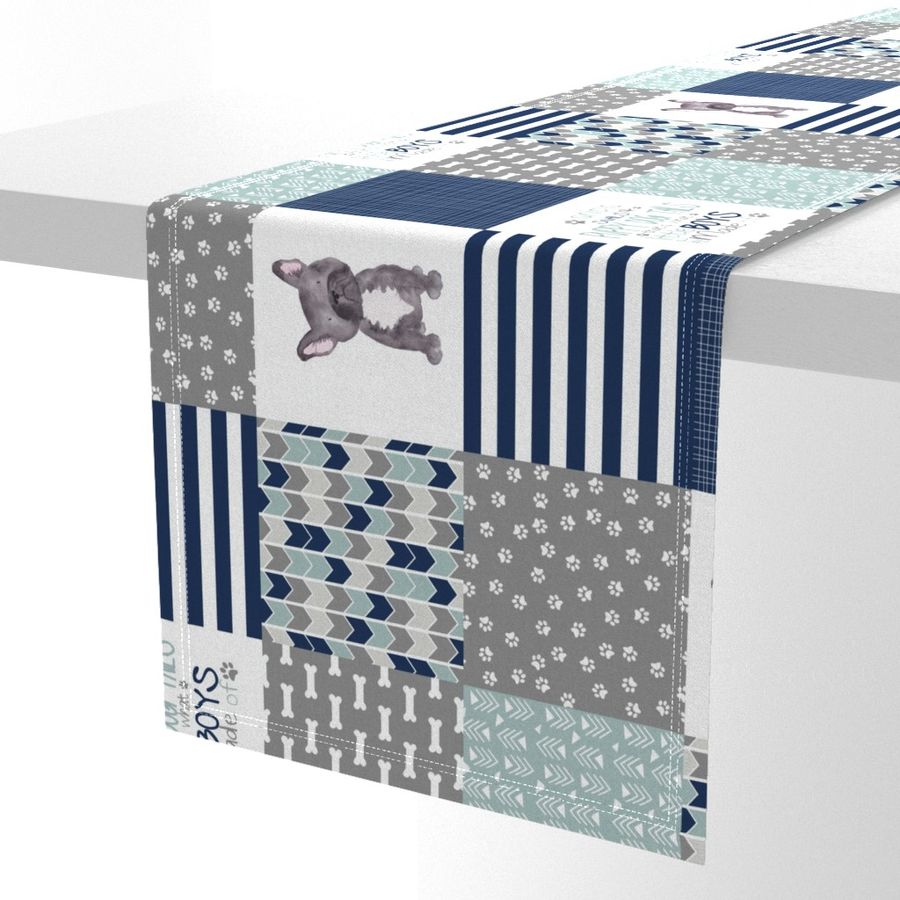 Puppy Dog Tails//Frenchie - Wholecloth Cheater Quilt