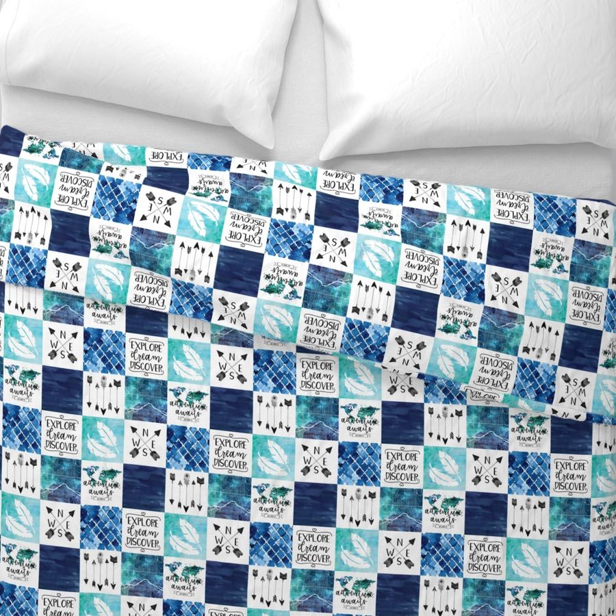 3 inch Adventure Awaits - Wholecloth Cheater Quilt