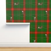 christmas sloth plaid