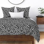 Geometrics round lines black white memphis Wallpaper