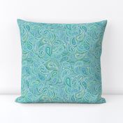 Aqua Paisley