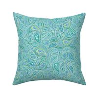 Aqua Paisley