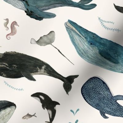 Whale song  - blue (medium)