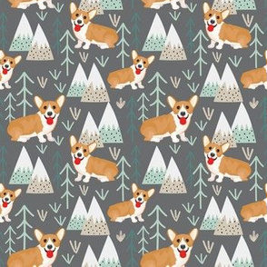 Corgis in the Mountains - Gray Small