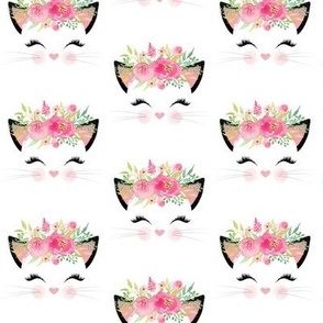 Fancy Cat – Kitty Blush Pink Flowers #7