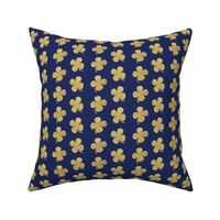 Gold four leaf clover on navy Luck of the irish notre dame fighting irish