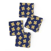 Gold four leaf clover on navy Luck of the irish notre dame fighting irish