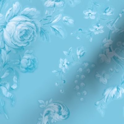 Faded Rococo deep aqua