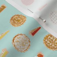 pie fabric - pies, pie, food, baking, baker, cooking, thankful, thanksgiving - mint