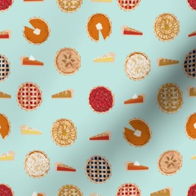 pie fabric - pies, pie, food, baking, baker, cooking, thankful, thanksgiving - mint