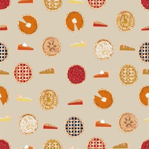 pie fabric - pies, pie, food, baking, baker, cooking, thankful, thanksgiving - tan