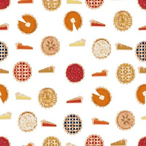 pie fabric - pies, pie, food, baking, baker, cooking, thankful, thanksgiving - white