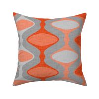 60s Ogee Stripe - Orange, Gray