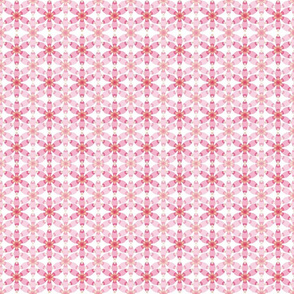 Geometric Light & Dark Pink Daisy Pattern