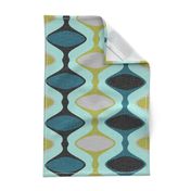 60s Ogee Stripe - Teal, Olive, Aqua