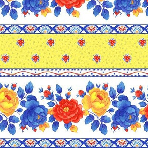 Provence Floral Stripe