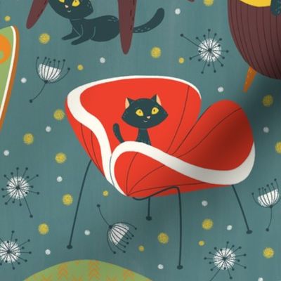 '60s cats and chairs