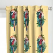 Macaw on Creme Large Print by ArtfulFreddy