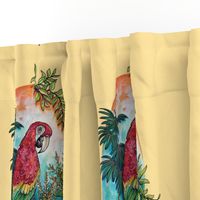 Macaw on Creme Large Print by ArtfulFreddy