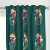 Macaw on Green Large Print by ArtfulFreddy