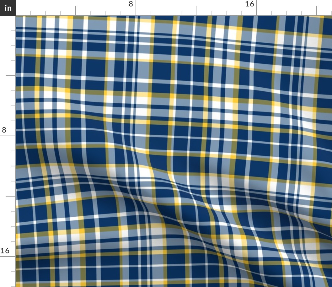 Abigail Anne: Navy, Yellow and White Plaid