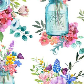 Mason Jar Fabric, Wallpaper and Home Decor | Spoonflower