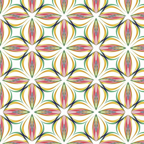   Floral Bright Outline Tile