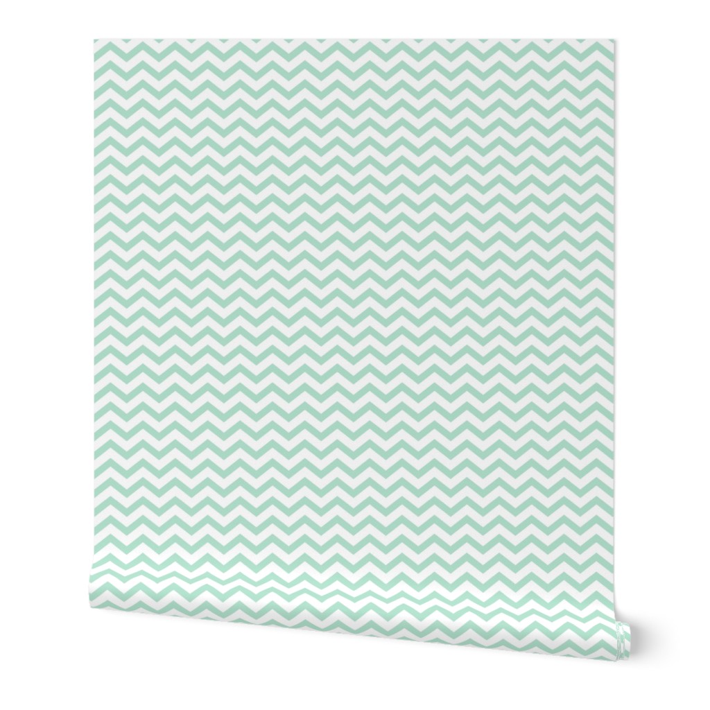 chevron mint green