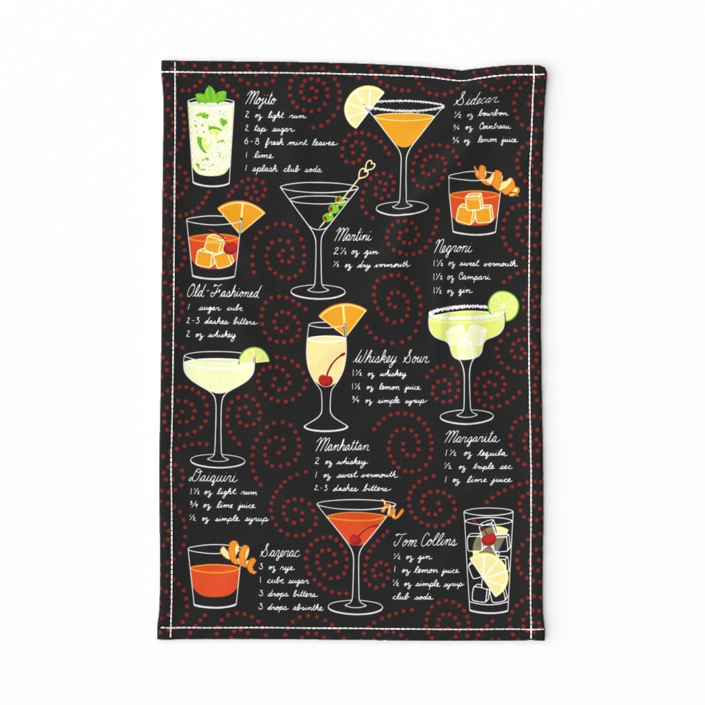 Classic Cocktail Tea Towel