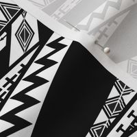 Navajo Patterns Black White