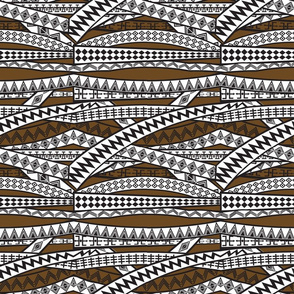 Navajo Patterns Brown Black