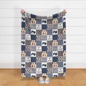 Farm//Love you till the cows come home//Hereford&Angus/Blues - Wholecloth Cheater Quilt