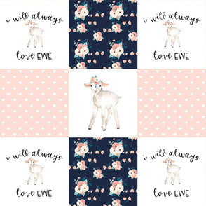 Farm//I will always love ewe - Wholecloth Cheater Quilt 