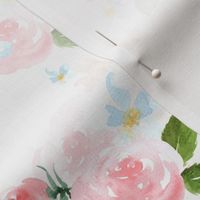 10" UtART - pink plush watercolor florals
