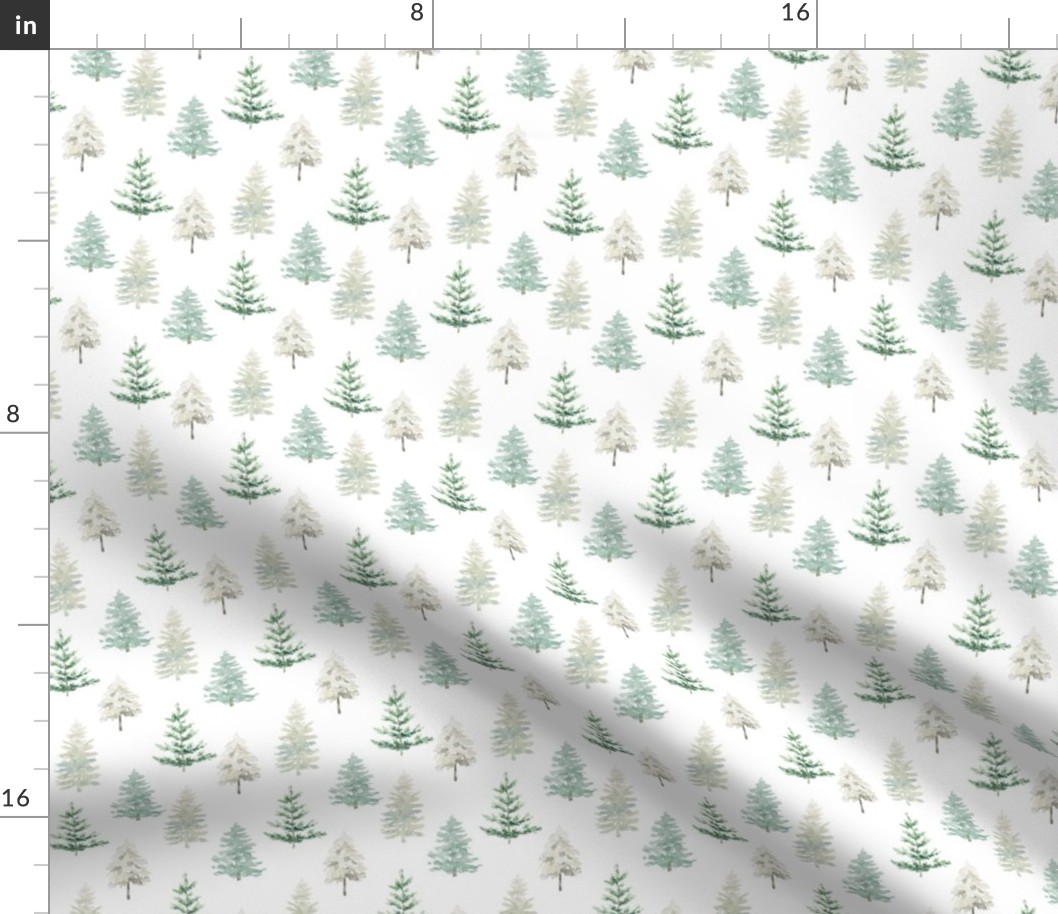 4" Winter Forest // White