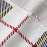 King George VI tartan, 7" white ground, red stripe, modern