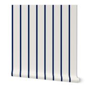 pintstripes in navy and off white