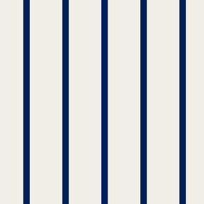 pintstripes in navy and off white