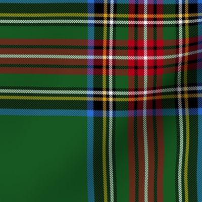 King George VI / Green Stewart tartan,  8" modern